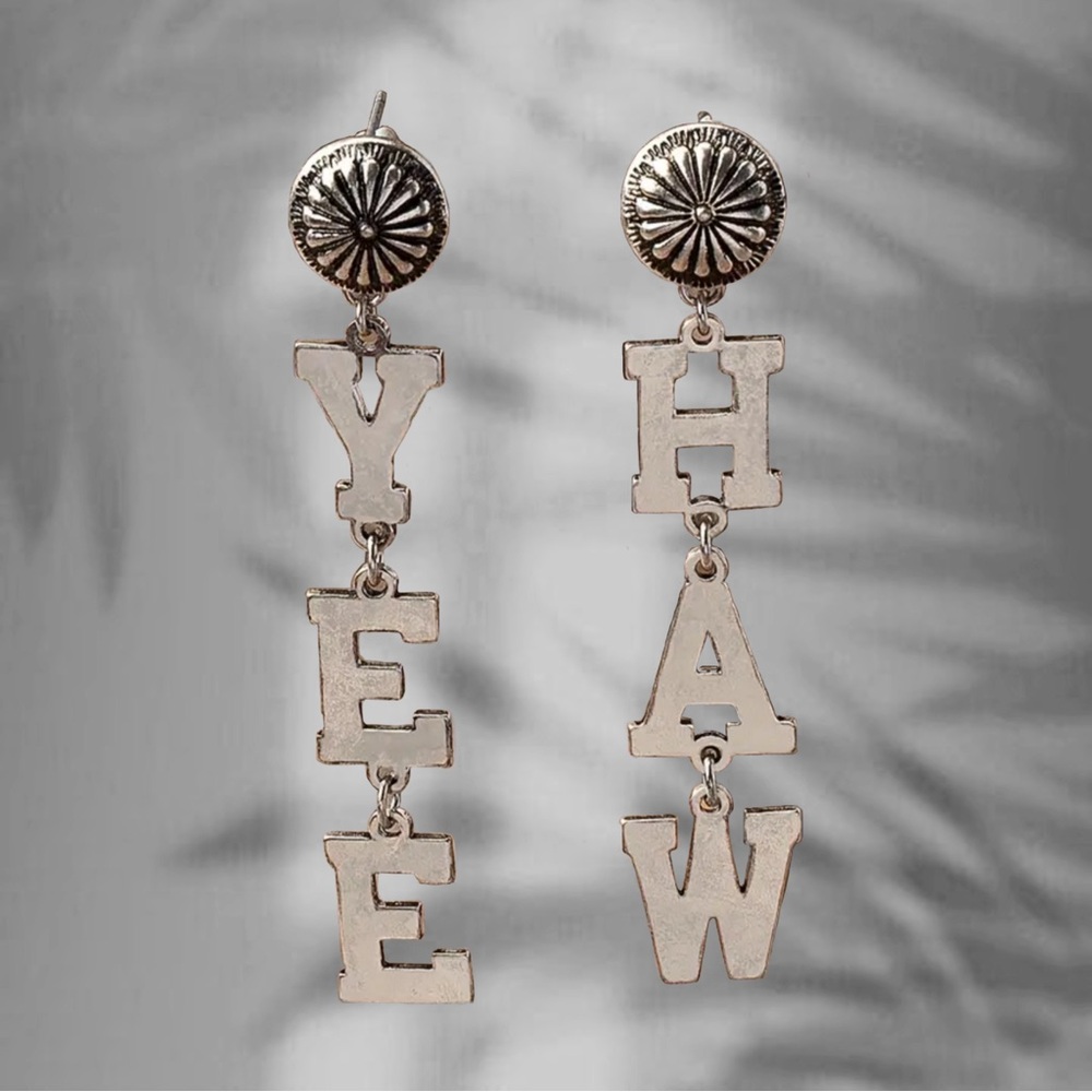 NWT Yee-Haw Fun cowboy style earrings
